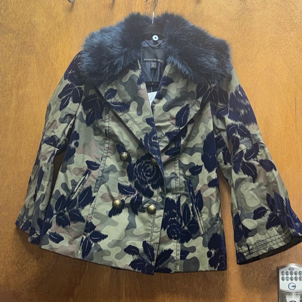 Banana Republic Camo Peacoat